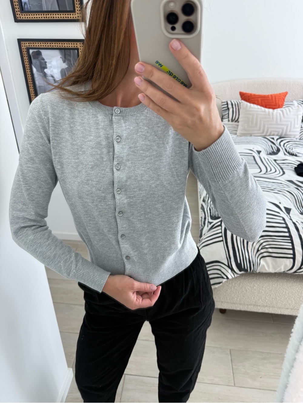 H&M Light Gray Knit Cardigan